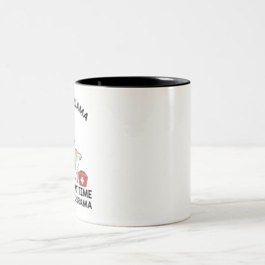 Doktor Llama Got keine Zeit für Ihren T - Shirt Zweifarbige Tasse (Mittel)
