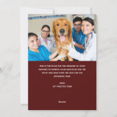 Doktor-Logo-Collage Xmas für Tierarztpraxis Feiertagskarte (Rückseite)