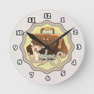 Doktor MD Runde Wanduhr