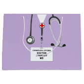 Doktor Med School Grad Große Geschenktüte (Vorderseite)