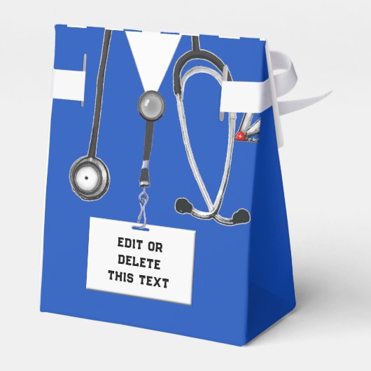 Doktor Med Schule Absolvent Favor Box Geschenkschachtel (Rückseite)