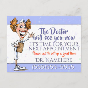 Doktor Medical Appointment Reminder Customizable Postkarte