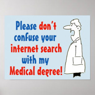 Doktor Medizinischer Abschluss Nicht Internetsuche Poster