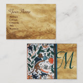 DOKTOR MIT KITTEN-Pergament-Monogramm Visitenkarte (Vorne/Hinten)