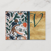 DOKTOR MIT KITTEN-Pergament-Monogramm Visitenkarte (Rückseite)