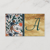 DOKTOR MIT KITTEN-Pergament-Monogramm Visitenkarte (Rückseite)