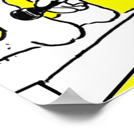 Doktor mit Stethoskop Poster (Ecke)