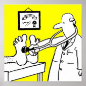 Doktor mit Stethoskop Poster (Vorne)
