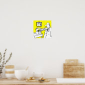 Doktor mit Stethoskop Poster (Küche)