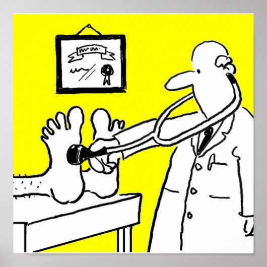 Doktor mit Stethoskop Poster (Vorne)