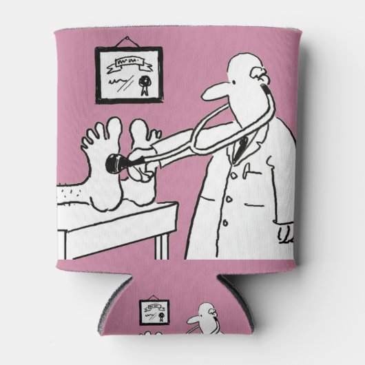 Doktor mit Stethoskop Prüffutter Dosenkühler (Vorderseite)