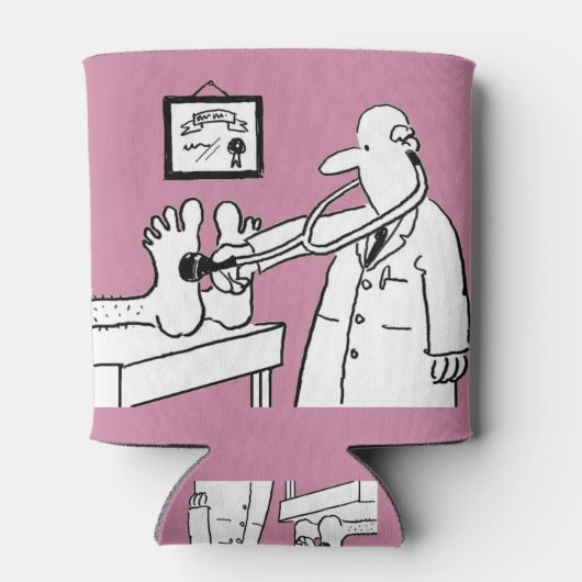 Doktor mit Stethoskop Prüffutter Dosenkühler (Rückseite)