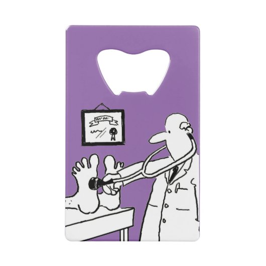 Doktor mit Stethoskop Prüffutter Geldbeutel Flaschenöffner (Vorderseite)