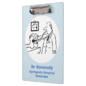 Doktor mit Stethoskop Prüffutter Klemmbrett (Links)