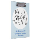 Doktor mit Stethoskop Prüffutter Klemmbrett (Rechts)