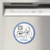 Doktor mit Stethoskop Prüffutter Magnet (In Situ (Geschirrspüler))