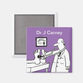 Doktor mit Stethoskop Prüffutter Magnet (Vorderseite/Rückseite)