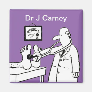 Doktor mit Stethoskop Prüffutter Magnet