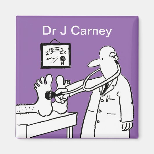 Doktor mit Stethoskop Prüffutter Magnet (Vorne)