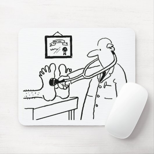 Doktor mit Stethoskop Prüffutter Mousepad (Mit Mouse)