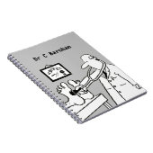 Doktor mit Stethoskop Prüffutter Notizblock (Rechte Seite)