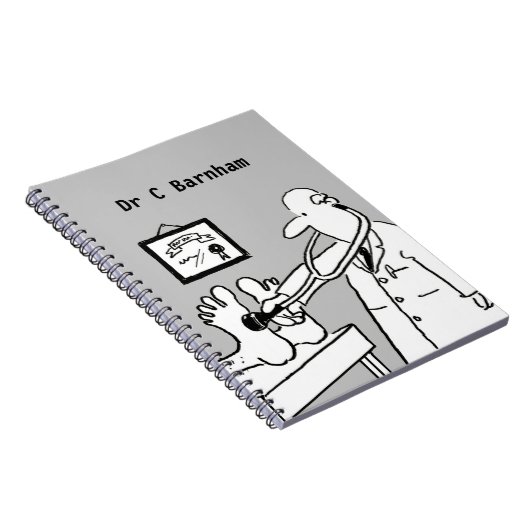 Doktor mit Stethoskop Prüffutter Notizblock (Rechte Seite)