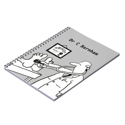 Doktor mit Stethoskop Prüffutter Notizblock (Linke Seite)