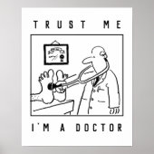 Doktor mit Stethoskop Prüffutter Poster (Vorne)