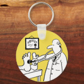 Doktor mit Stethoskop Prüffutter Schlüsselanhänger (Vorderseite)