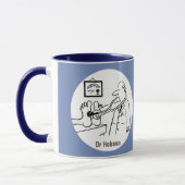 Doktor mit Stethoskop Tests Feet. Arzt Tasse (Links)