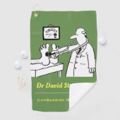 Doktor mit Stethoskop und grünem Hintergrund Golfhandtuch (Insitu)