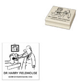 Doktor mit Stethoskop und Patient Gummistempel (Stempel)