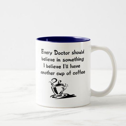 Doktor Mug für Kaffee-Liebhaber Zweifarbige Tasse (Rechts)