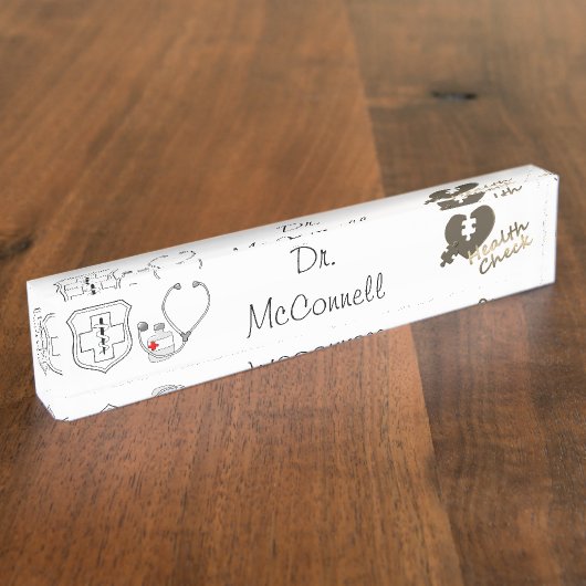 Doktor Namensplakette (Seite)