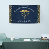 Doktor Nursing Practice Abschluss Navy Blau Gold Banner (Messeveranstaltung)