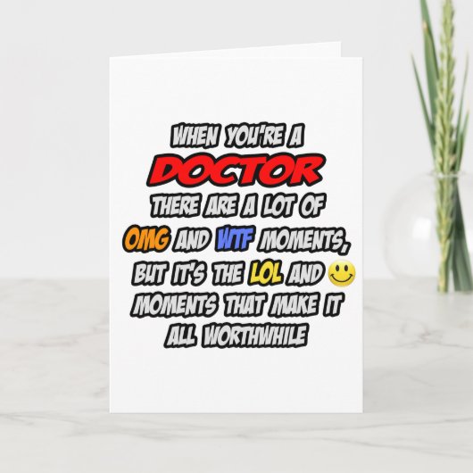 Doktor OMG WTF LOL Karte (Vorderseite)