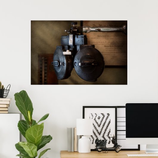 Doktor - Optometrie - Ein alter Phoropter Poster (Heimbüro)
