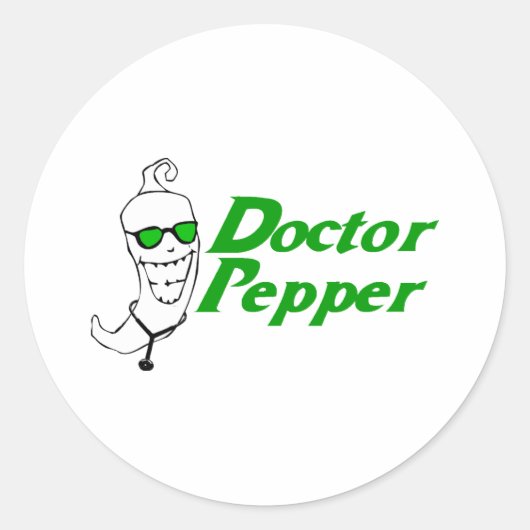 Doktor Pepper Runder Aufkleber (Vorderseite)