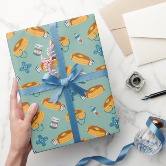 Doktor Pfannkuchen Blassgrün Geschenkpapier (Schenken)
