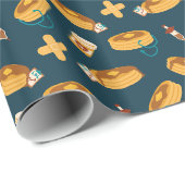 Doktor Pfannkuchen Marineblau Geschenkpapier (Rolleneckpunkt)