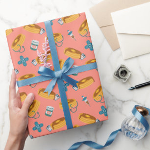Doktor Pfannkuchen Rosa Geschenkpapier