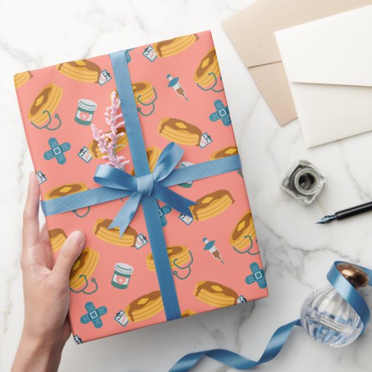 Doktor Pfannkuchen Rosa Geschenkpapier (Schenken)
