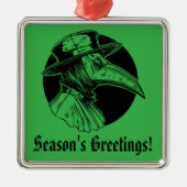 Doktor Plague Goth Horror Ornament Aus Metall (Vorne)