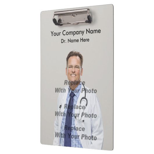 Doktor Portrait Template Custom Clipboards Klemmbrett (Links)