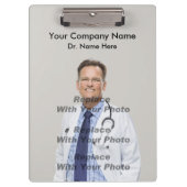 Doktor Portrait Template Custom Clipboards Klemmbrett (Vorderseite)