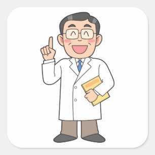 Doktor Quadratischer Aufkleber