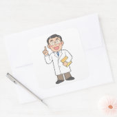 Doktor Quadratischer Aufkleber (Umschlag)