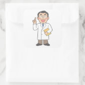 Doktor Quadratischer Aufkleber (Tasche)