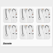 Doktor Quadratischer Aufkleber (Blatt)