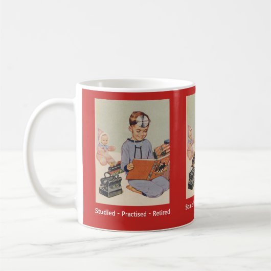 Doktor Retirement - Spaß Retro Kaffeetasse (Links)